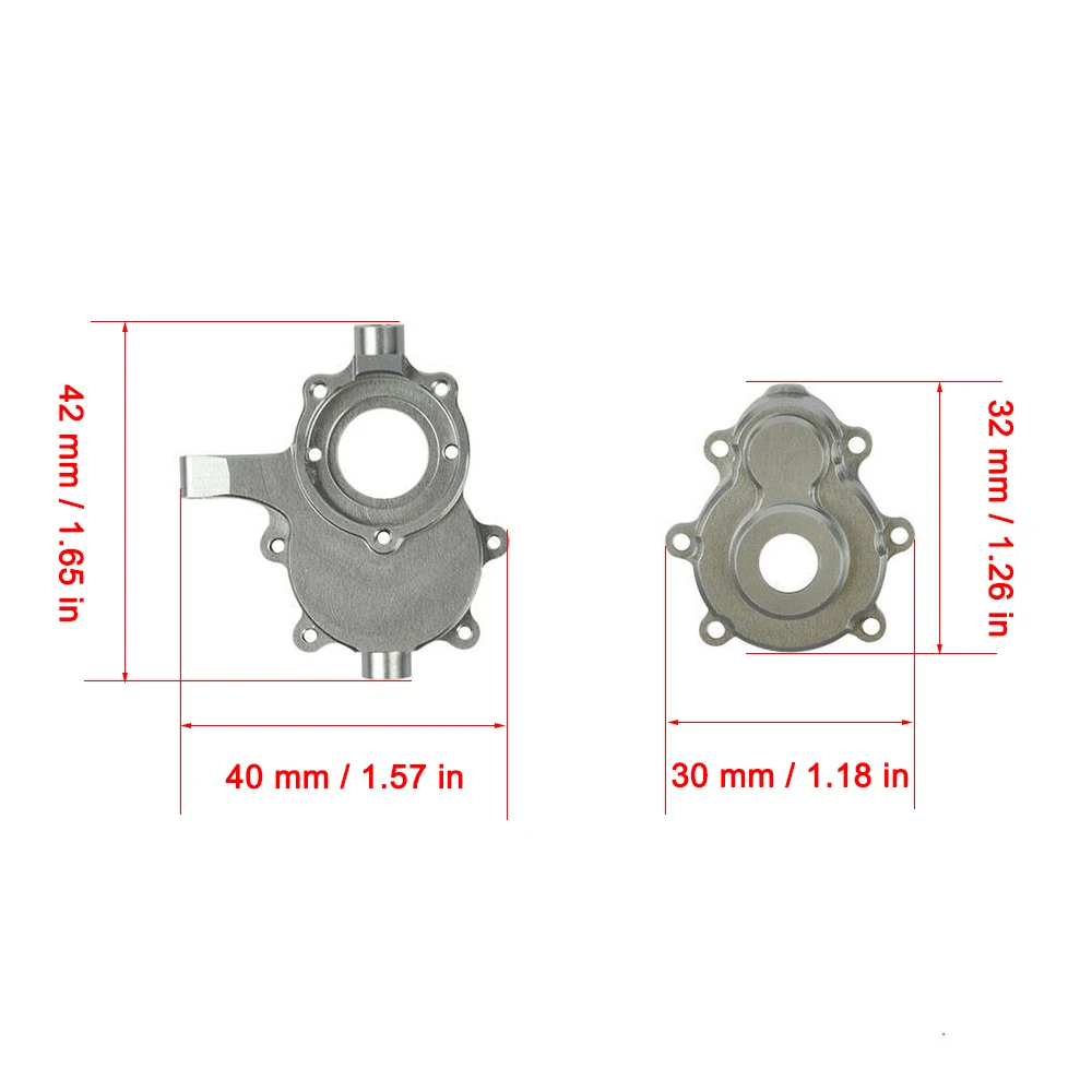 RC Aluminum Alloy Front Outer Portal Housing Set ( Left/Right ) for 1/10 RC Crawler Car Redcat GEN8 RER11406 Upgrades
