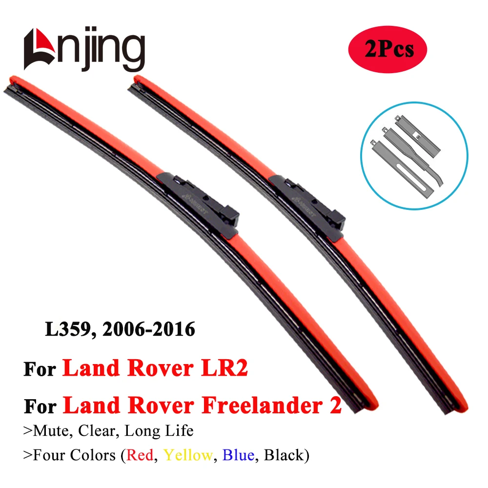 

LNJING Colorful Wiper Blades For Land Rover Freelander 2 LR2 L359 SUV 2006 2007 2008 2009 2010 2011 2012 2013 2014 Car Accessory