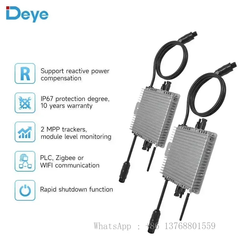 Rising DEYE Micro Inverex Solar Deye Micro Inverters 1300W 800W 600W Price SUN600G3-EU-230 2 MPPT Tracker Grid Tie Inverter