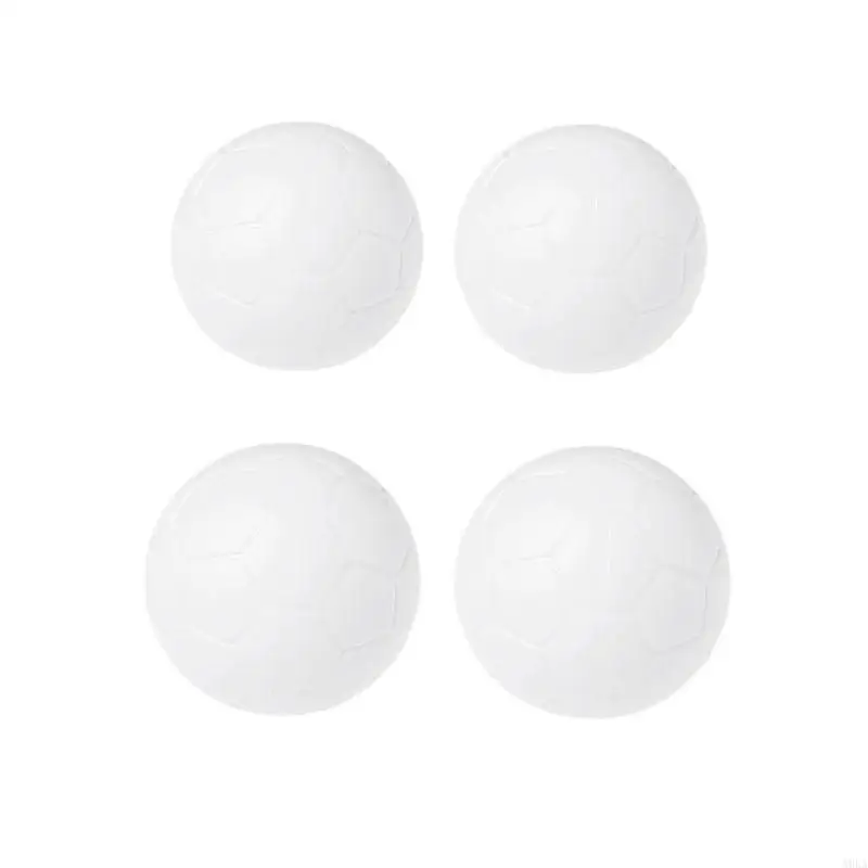 A0KA 2 Pcs Table Soccer Footballs Replacements Mini White Soccer Balls Resin Football