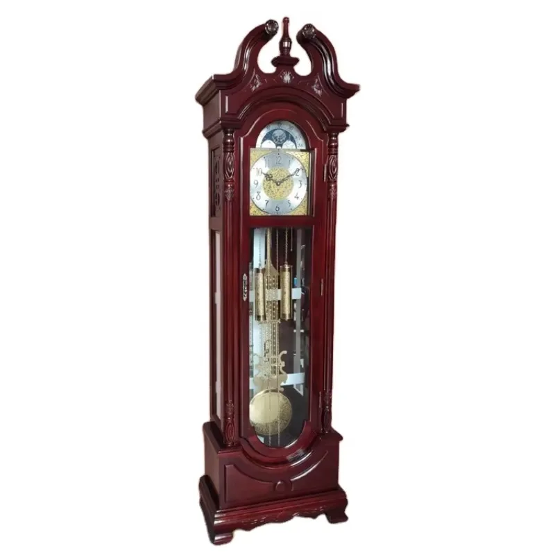 Mechanical wooden classical pendulum antique clock floor clock