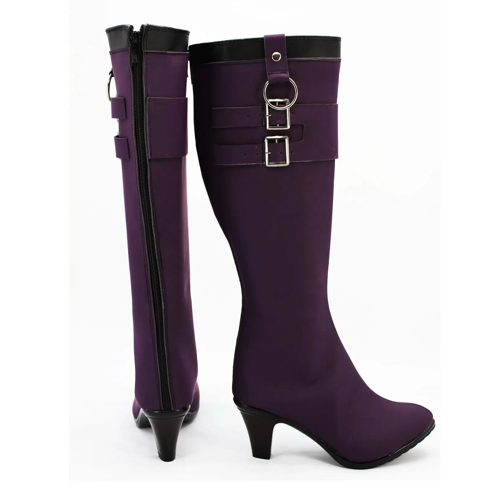Kyoko Kirigiri-zapatos de Cosplay, Botas Largas moradas de moda para fiesta de Carnaval de Halloween