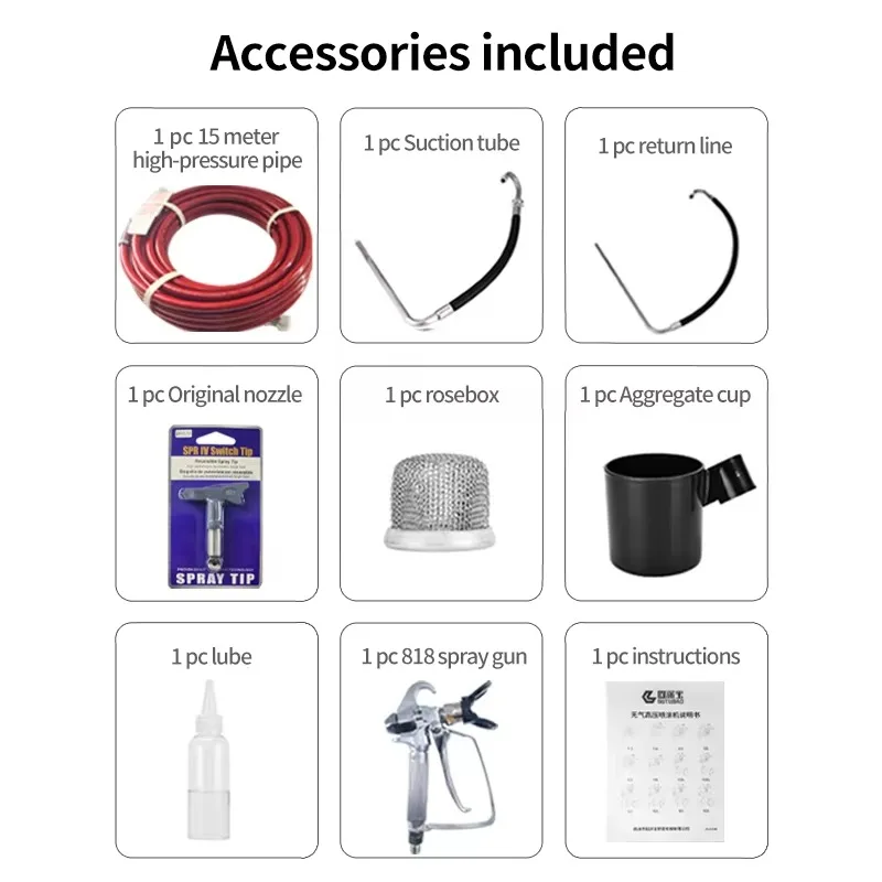 High Pressure Portable Electric Piston Pump Airless Paint Sprayer Painting Sprayer Machine