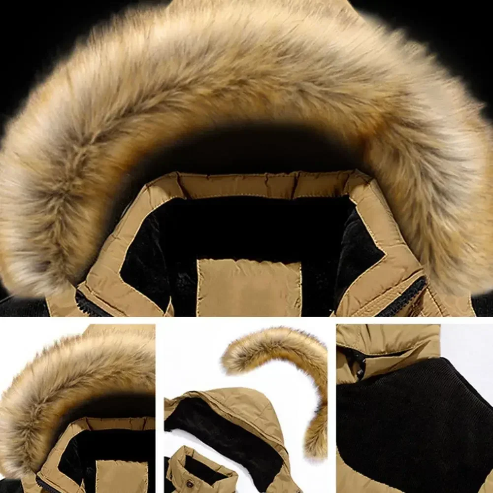 Homens novos parkas inverno para baixo casaco extra grosso com capuz acolchoado jaqueta destacável chapéu puffer moda jaqueta plus size