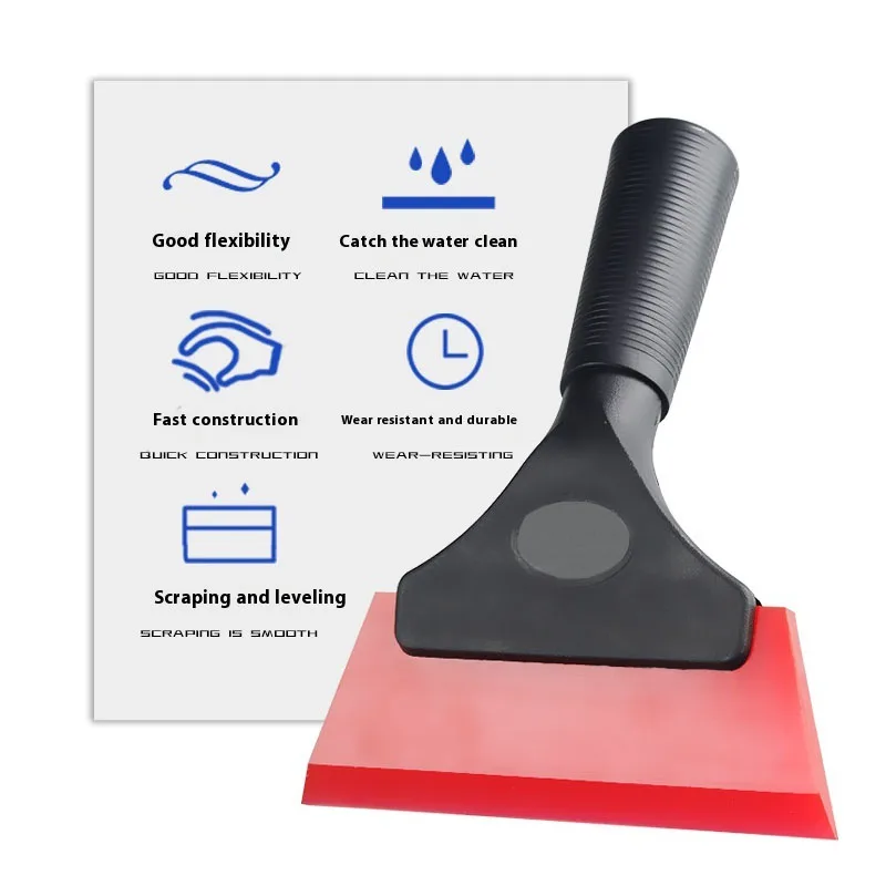 1pc Multifunction Auto Window Clean Scraper Shovel Tints Soft Silicone Scraper Water Blade Wiper Glass Handy Car Cleaner Tool