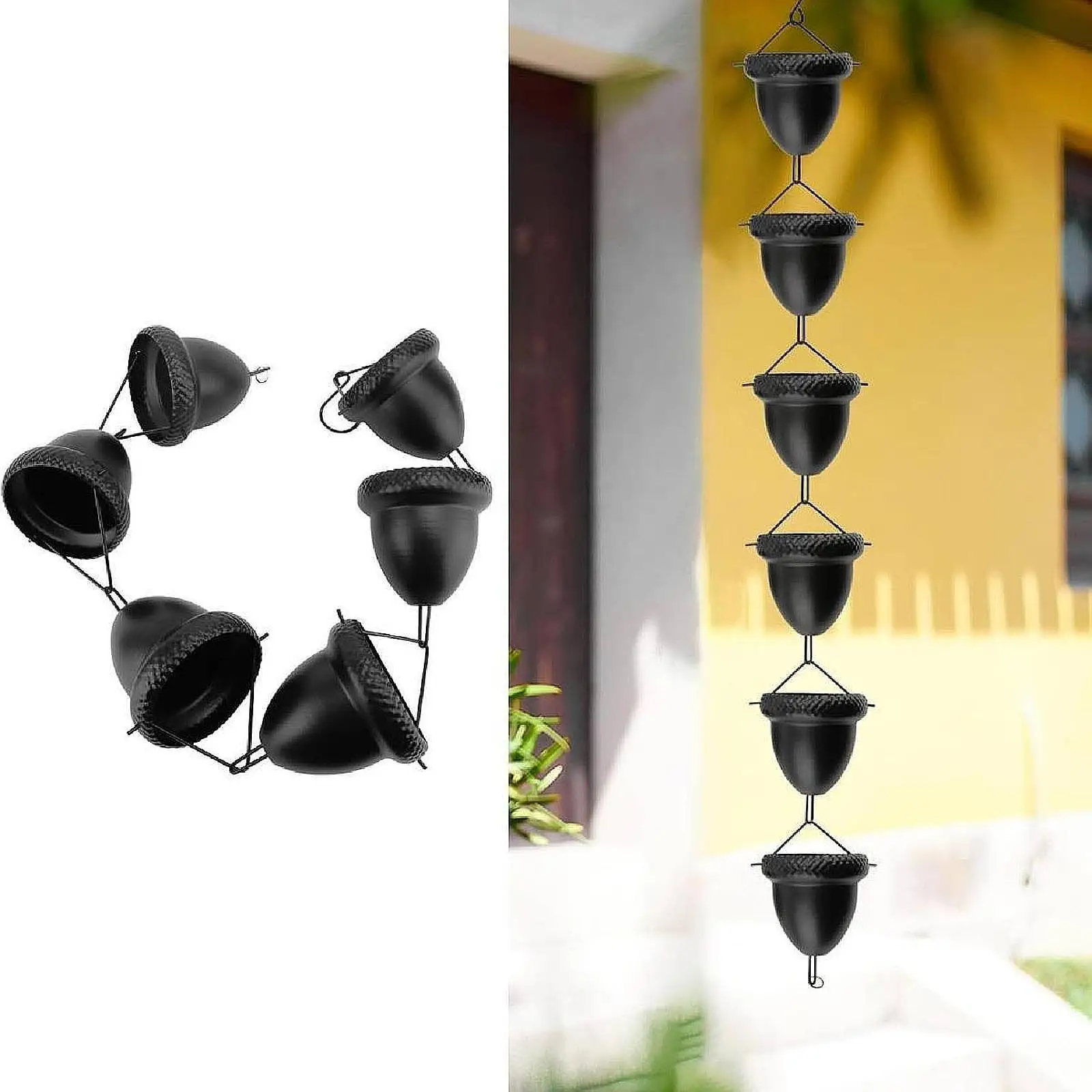 

Gutter Chain for Rainwater Collection, Outdoor Water Diverter for House