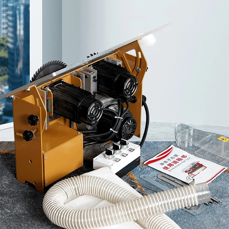 منشار طاولة النجارة الخالي من الغبار، منضدة عمل متعددة الوظائف، رف قابل للطي، منشار منزلي صغير بسيط #5