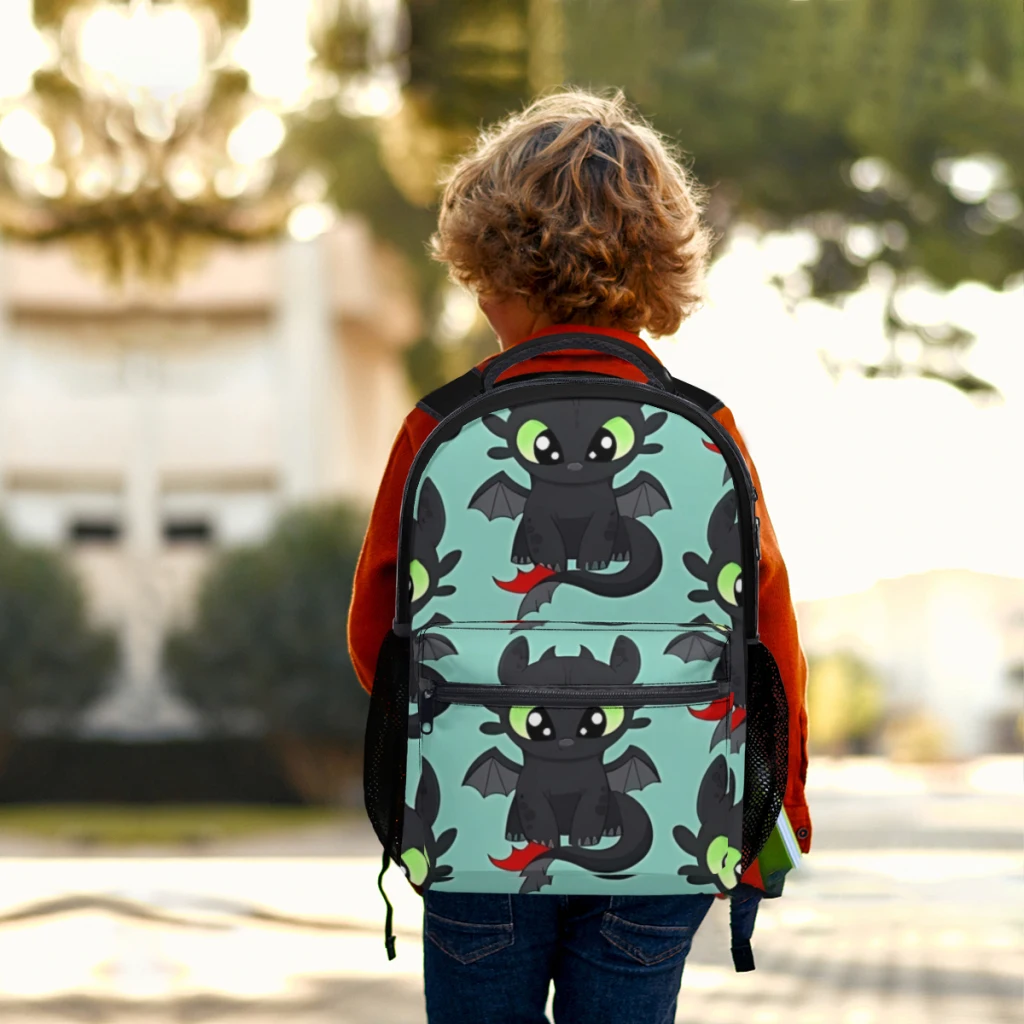 Mochila universitaria impermeable de alta capacidad para niños, bebé, dragón, sin dientes, fury nocturno, cómo entrenar Dragón, nuevo, 17 pulgadas