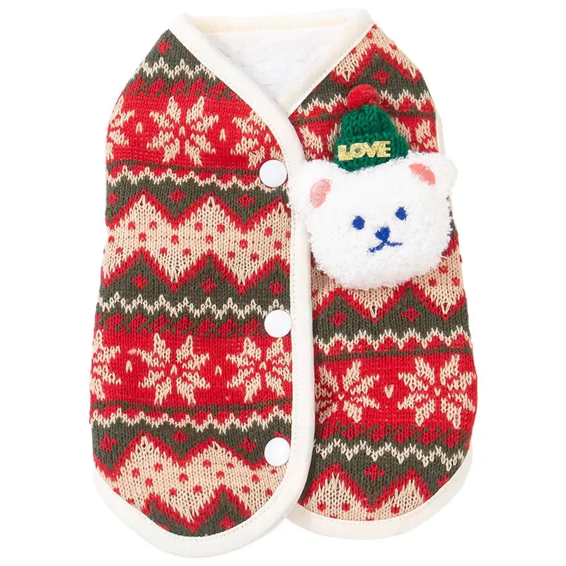 Ropa para perros otoño Stand up Navidad oso ropa de invierno chaleco Teddy ropa cálida para gatos ropa para mascotas