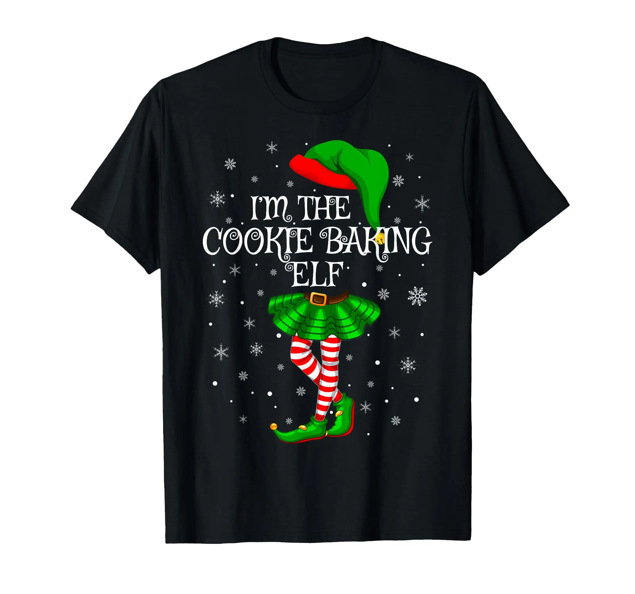 

Family Matching Women Girls The Cookie Baking Elf Christmas T-Shirt