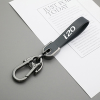 Car Keychain Auto Emblem keyring Anti-Lost For I20 Hyundai Santa Fe IX35 I30 Solaris Tucson Sonata Genesis G80 BAYON Accessories