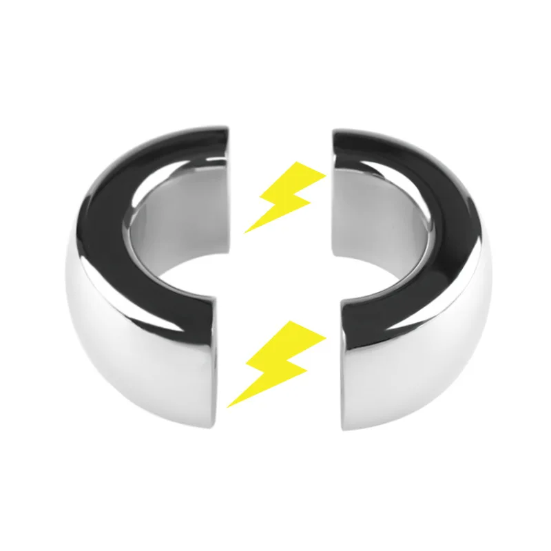 Stainless Steel Testicle Ball Stretcher Scrotum Penis Restraint Cock Ring Metal Locking Pendant Weight Sex Toys for Men Pleasure - view 3
