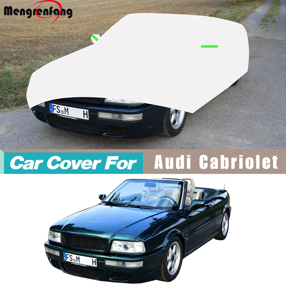 Windproof Car Cover For Audi Cabriolet 1991-2000 Anti-UV Sun Rain Snow Paint Protection Auto Cover
