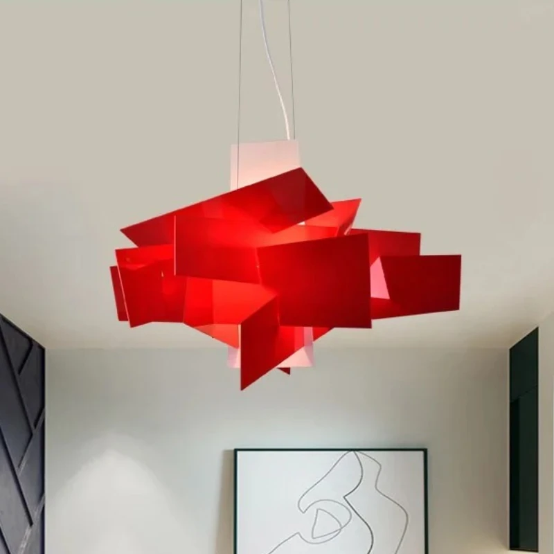 Italy Replica Foscarini Lamp Big Bang Stacking Pendant Lights Postmodern Art Decor Red White D65cm LED Suspension Pendant Lamps