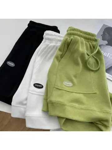 2026 Women's Comfortable Loose Wide-legged Drawstring A Pants Slim Waist Slim Fit Casual Home Versatile Sports Shorts New