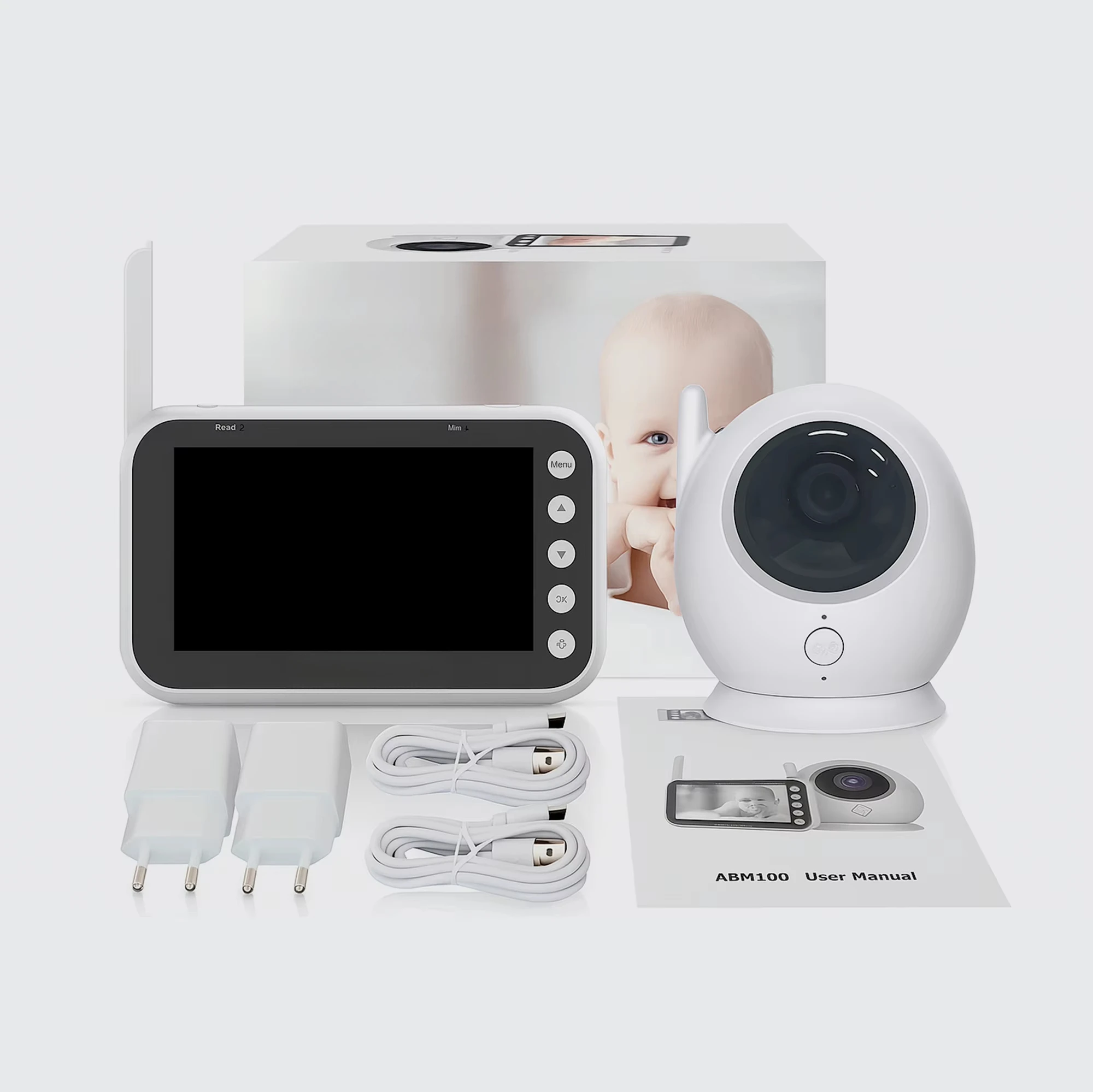 2.4G Wireless Digital Video Baby Monitor Camera with Infrared Night Vision 4.3 Inch Two-Way Audio Baby Camera Monitor