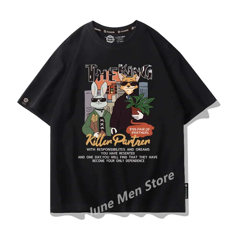 (Uniqlo) New Band Tshirt Disney\'s Zootopia Cotton T-shirt Top Men Cotton T-shirt Top Summer Women Cotton T-Shirt Men Clothing