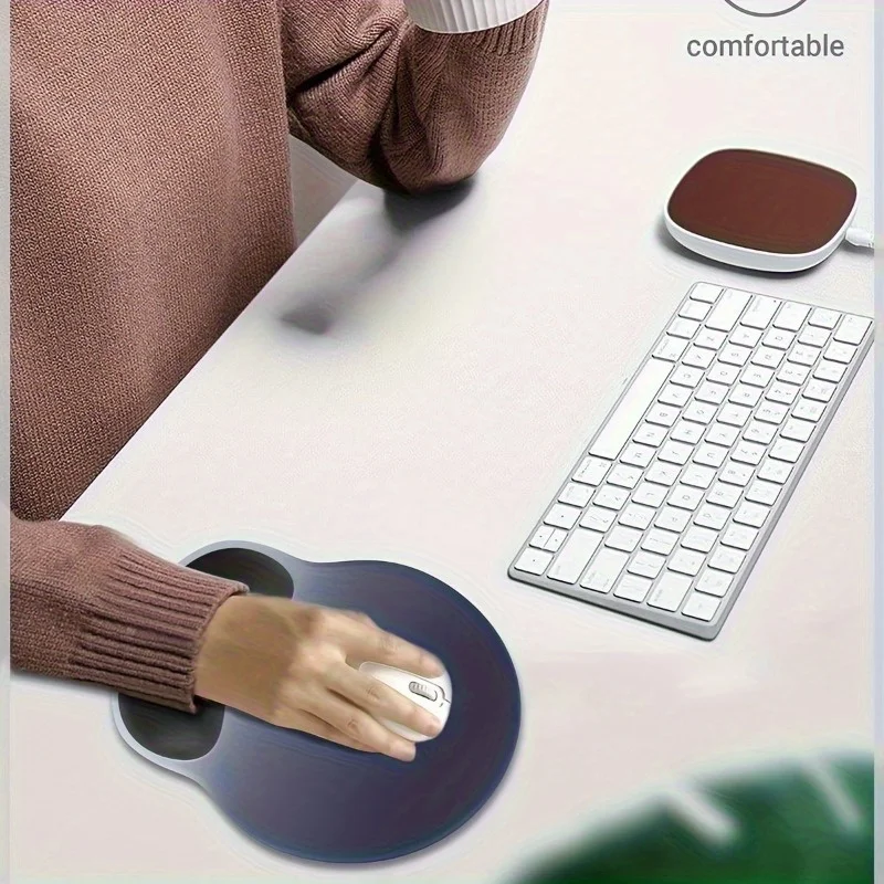 Ergonomische antislip rubberen muismat, geschikt voor computers en laptops, perfect voor kantoor- en thuisgebruik