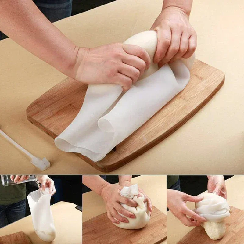 Kneading Bag Food-Grade Silicone Nonstick Flour Mixer Bag Versatile Dough Mixer for Bread Pastry Pizza Kitchen Baking Tools