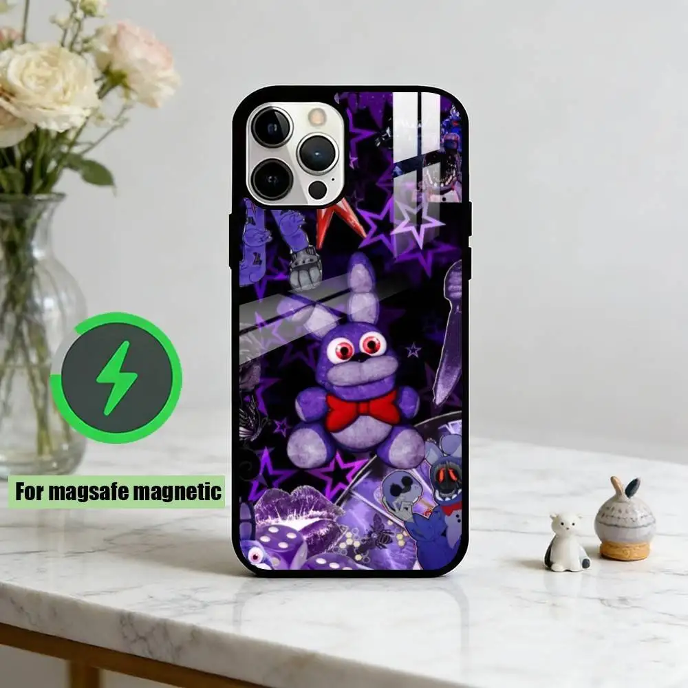 F-Five Nights at Freddy's  Phone Case For iPhone17,16,15,14,13,12,11 Plus,Pro Max Magnetic For Magsafe Wireless Charging