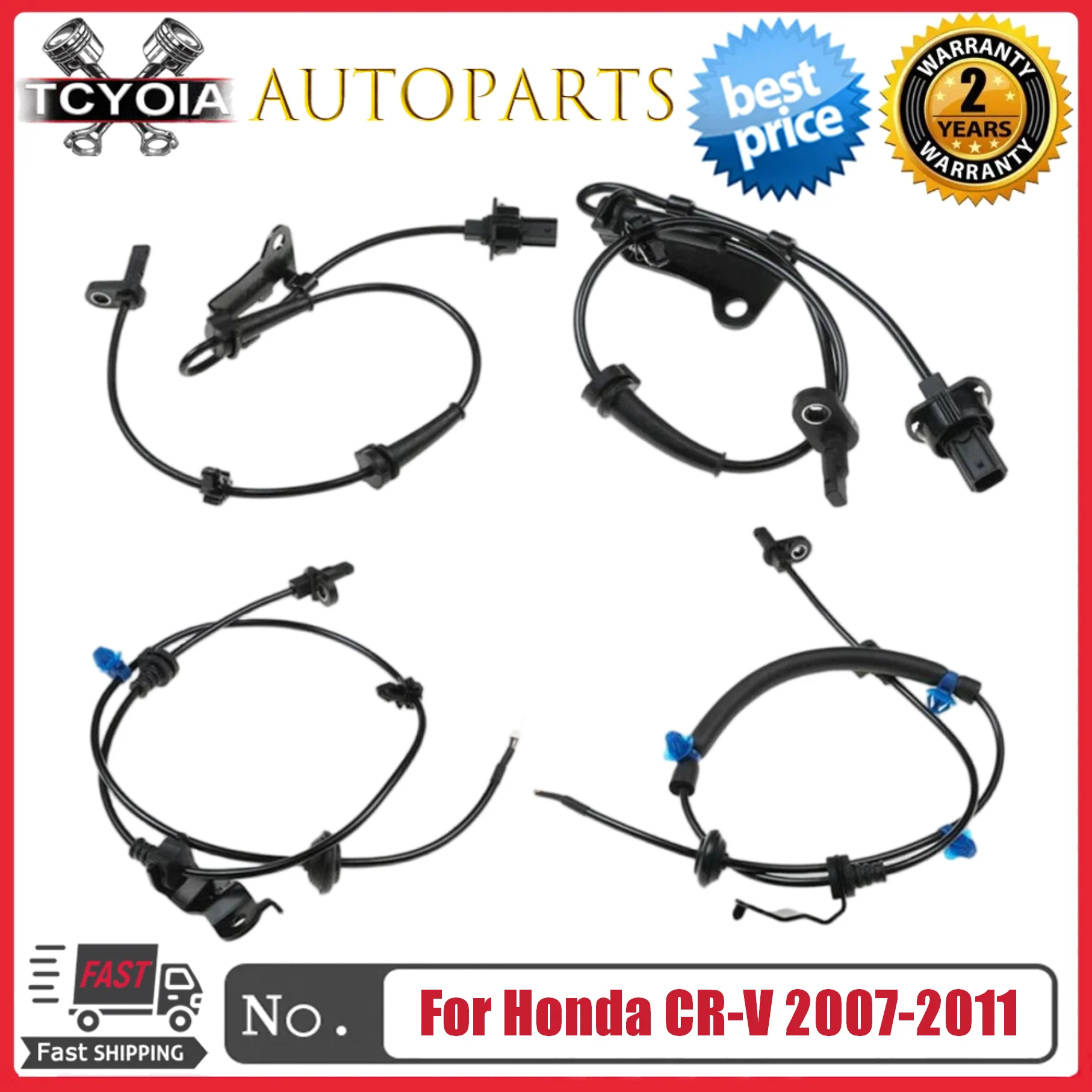 

4pcs/lot Front Rear Left Right ABS Sensor 57470-TF0-003 57455-TF0-003 57450-TF0-003 57475-TF0-003 For Honda Fit 09-13 City 10-17