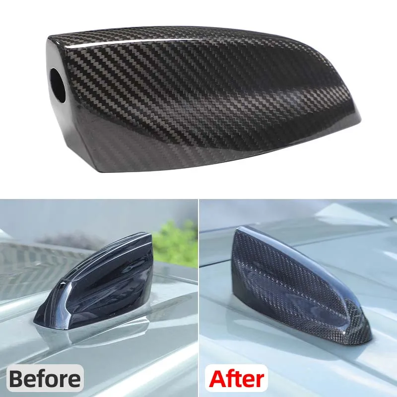 

Набор из 1 шт., настоящее углеродное волокно для Land Rover Defender 90 110 130 2020+, автомобильная антенна с плавником акулы, декоративная наклейка, аксессуары