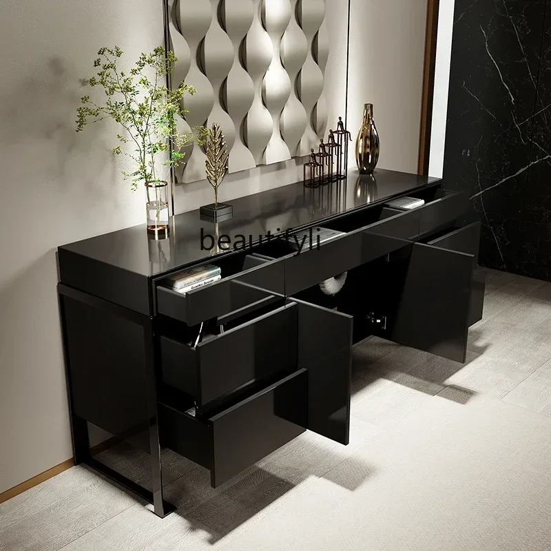 FAItalian minimalist dining side cabinet, living room porch cabinet, living room light luxury wall storage wine cabinet