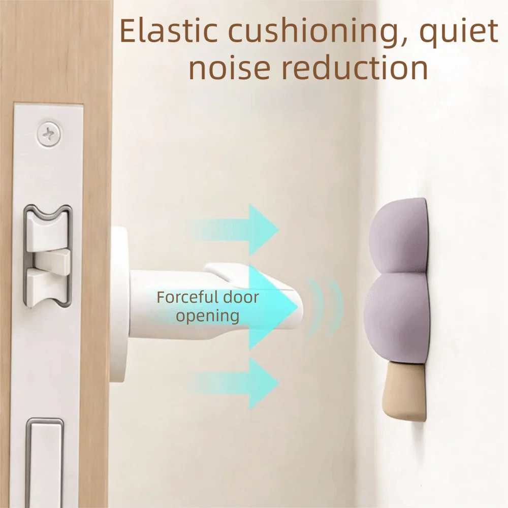 Silicone Wall Protection Mat Self Adhesive Anti-Shock Anti-Collision Pad Easy Install Soft Rubber Door Stopper
