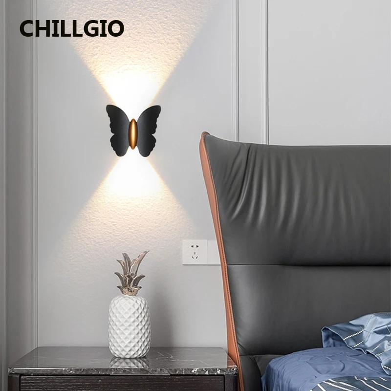 MiniInTheBox LGIO-Applique Murale LED Papillon, Éclairage Nordique, Décor de Salon, Moderne, Étanche, Nik, Aluminium, Haut vers le Bas