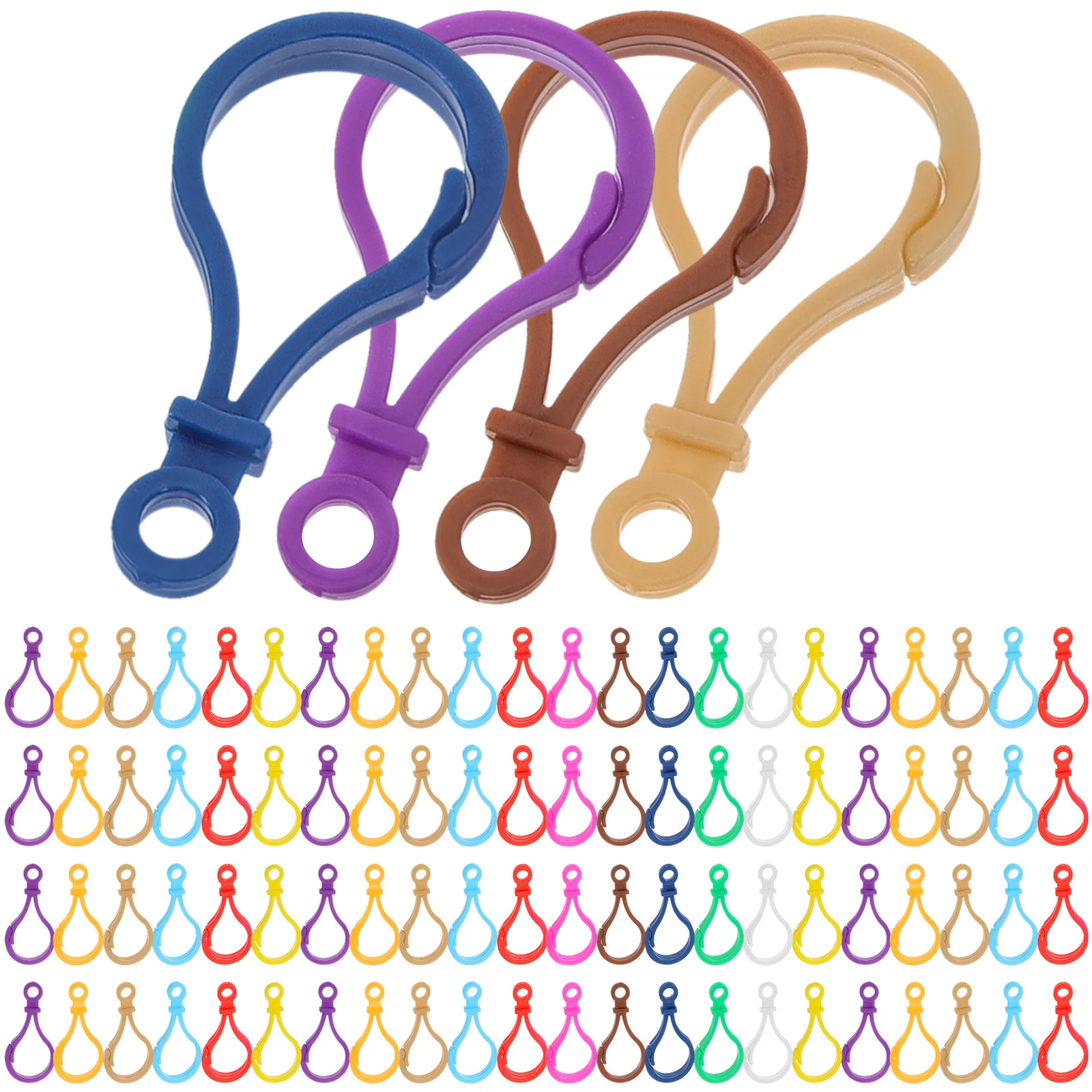 100 قطعة مشبك مخلب جراد البحر مقاطع بلاستيكية متينة خفيفة الوزن خطاف خاطف DIY بها بنفسك صنع المجوهرات القلائد والأساور موصل #2