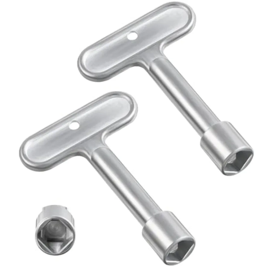 2 Pack 3/8''Hydrant Key, Upgrade Water Key for P1300-PART-13-KEY, Hydrant Key for Closing Tool for Wall Fire Hydrant Faucet Val