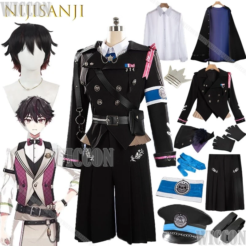 NIJISANJI Vtuber Sakayori Soma Cosplay peluca corta pelo sintético resistente al calor Halloween Comic Con carnaval fiesta Navidad Cos ‌
