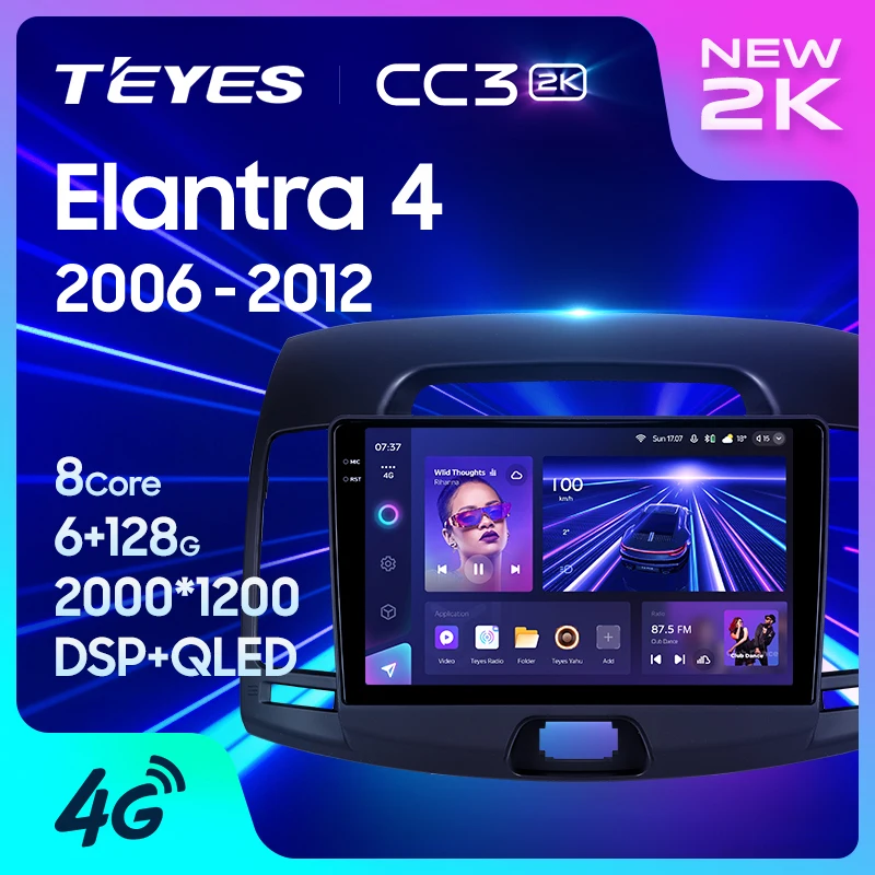 TEYES CC3 2K For Hyundai Elantra 4 HD 2006 - 2012 Car Radio Multimedia Video Player Navigation stereo GPS Android 10 No 2din 2 din dvd