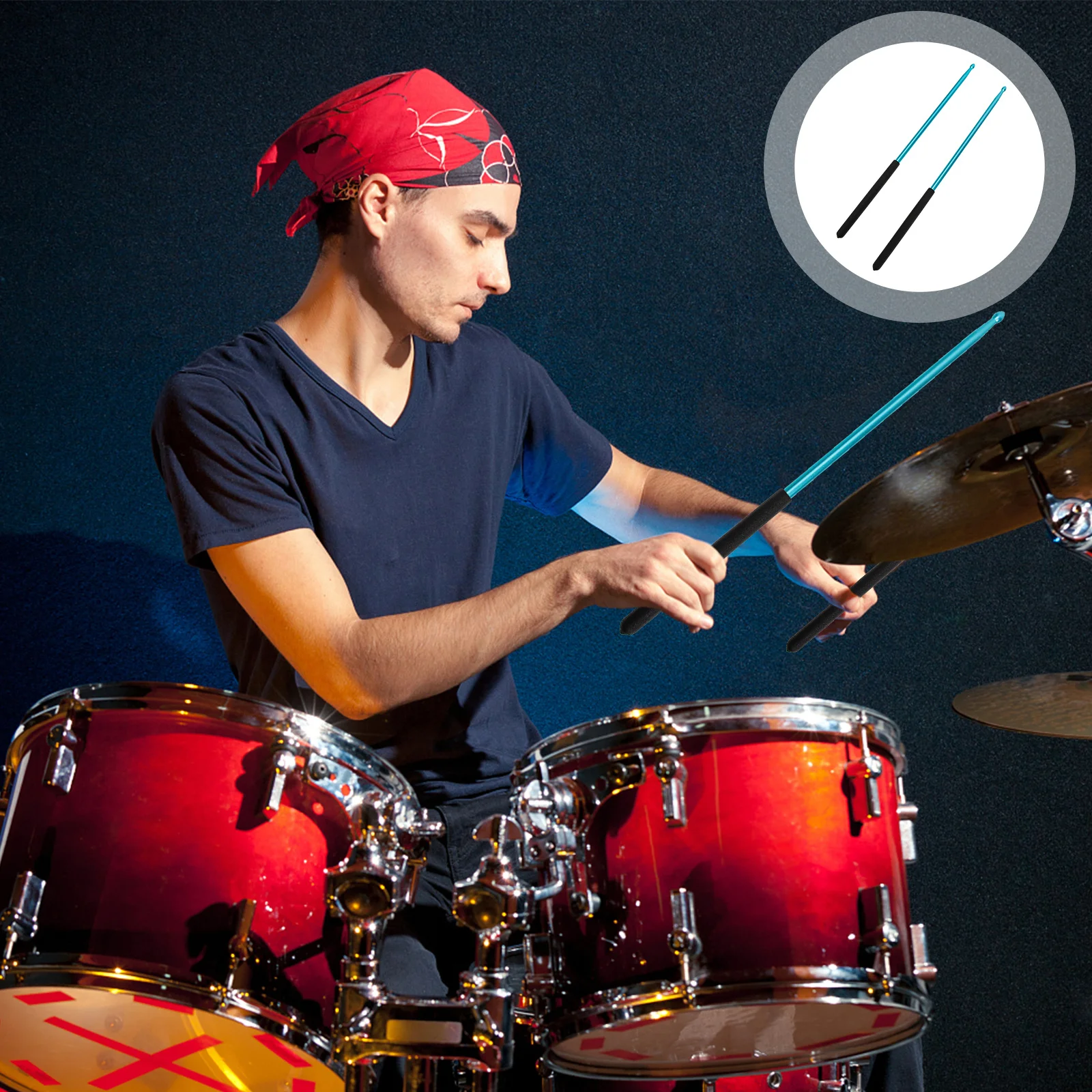 

1Pair Stage Drumsticks 5a Alloy High Class Material Long Term Use Jazz Percussion Instrument 5a Universal Drum Stick