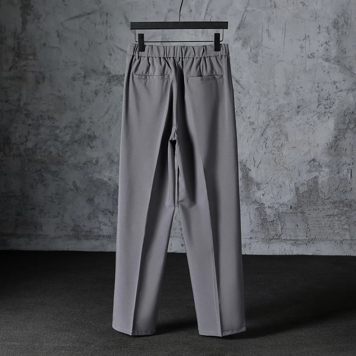 Herbsthosen für Herren, lockere Freizeithosen mit guter Drapierung, bodenlange Hosen, koreanischer Stil, trendige gerade Anzughosen. – Detail 24