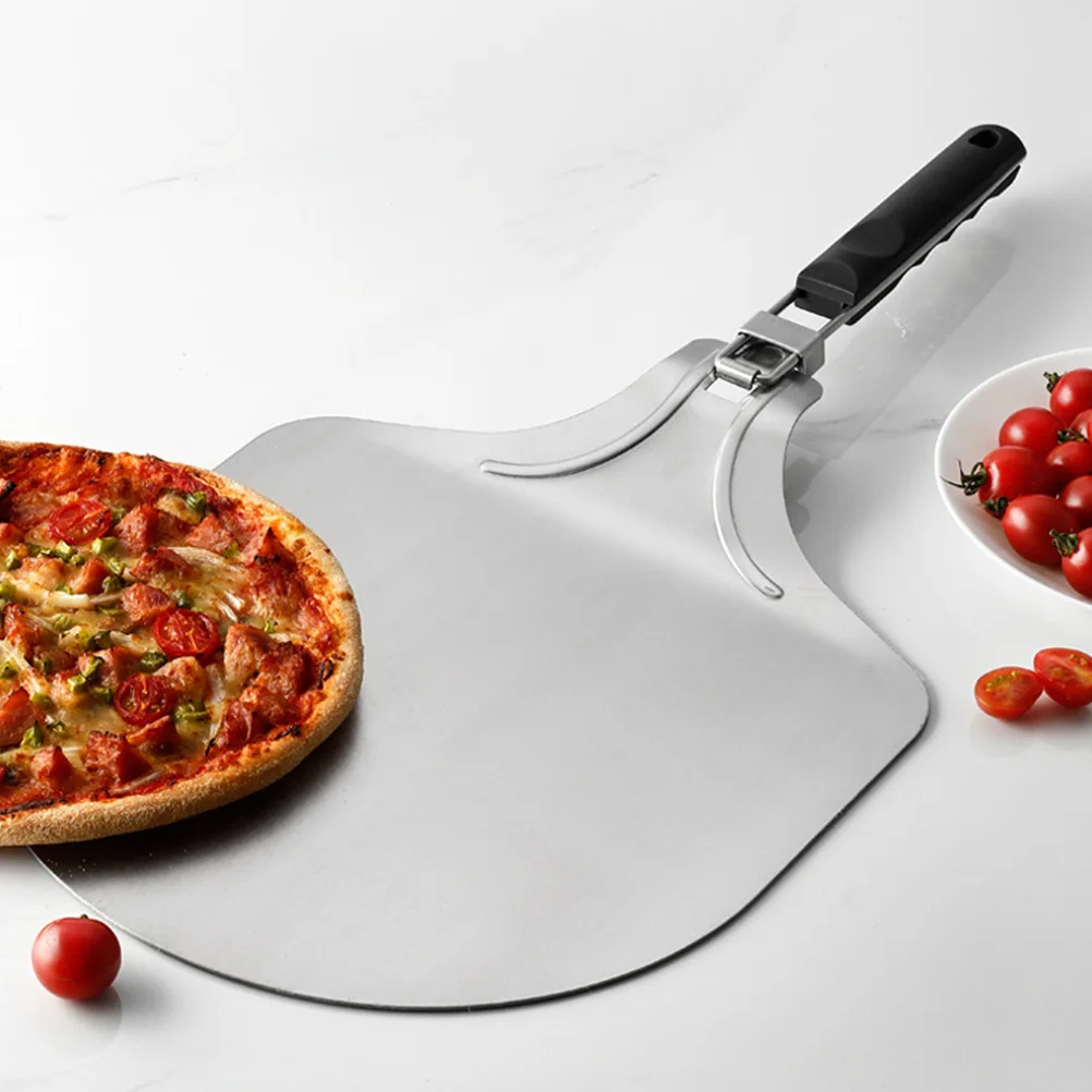 

Transport Pizza Transfer Spatula Steel 430 Stainless Paddle with Folding Handle