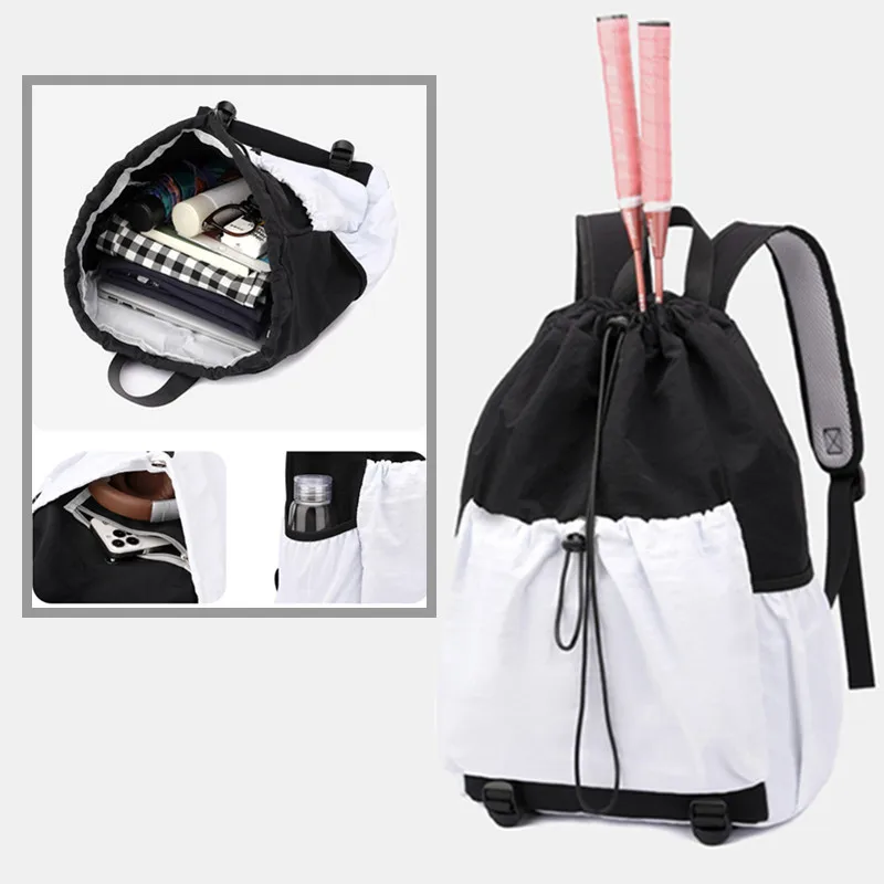 

Women's Sports Bag Big Fitness Outdoor Drawstring Badmition Racket Training Academy Handbag Travel School Backpack For Men Gym