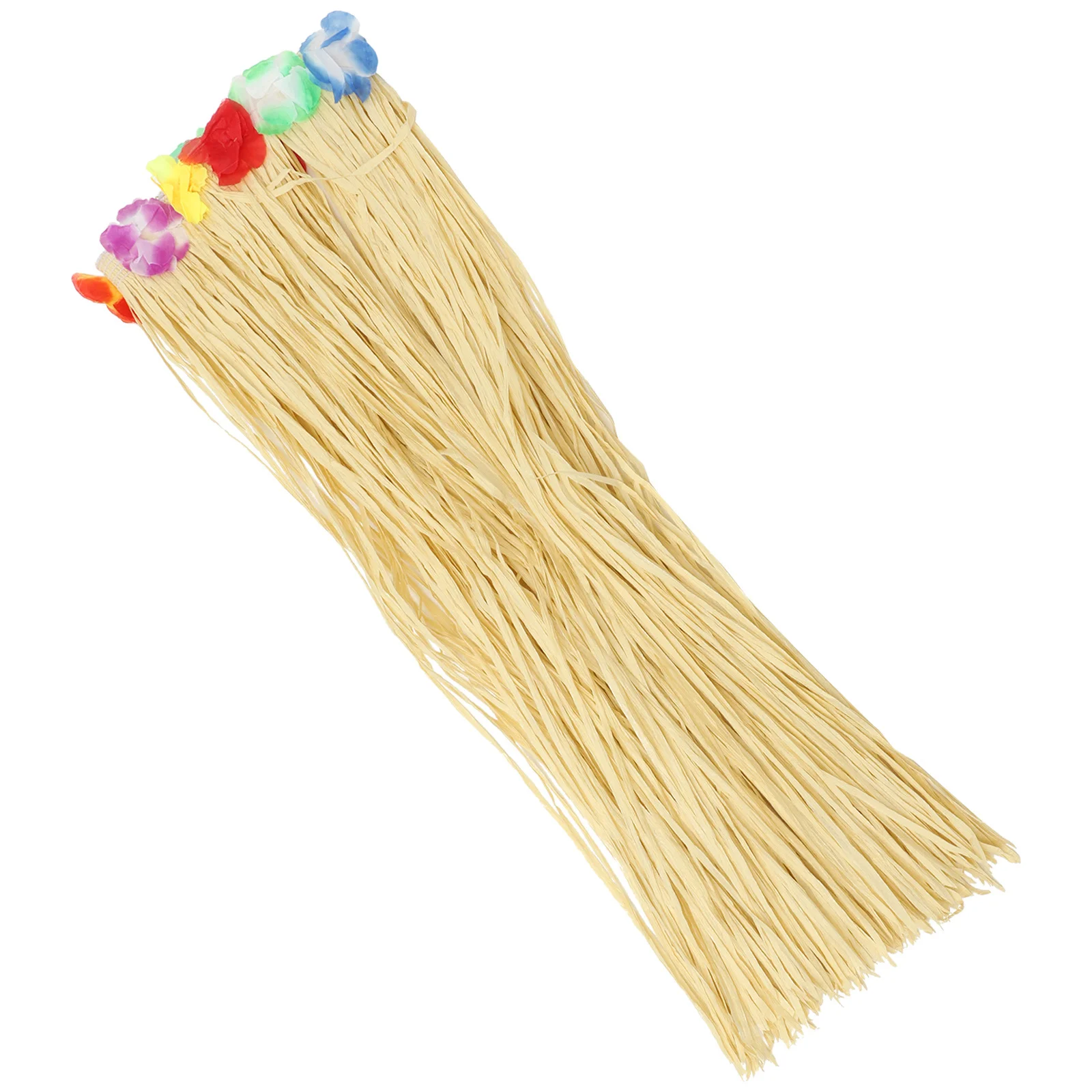 Hawaiianischer Hula-Rock, Bast-Tanzrock, bunte Blumen, verstellbarer Gürtel, tropisches Luau-Party-Performance-Kleid, Hawaii Hula-Kleid