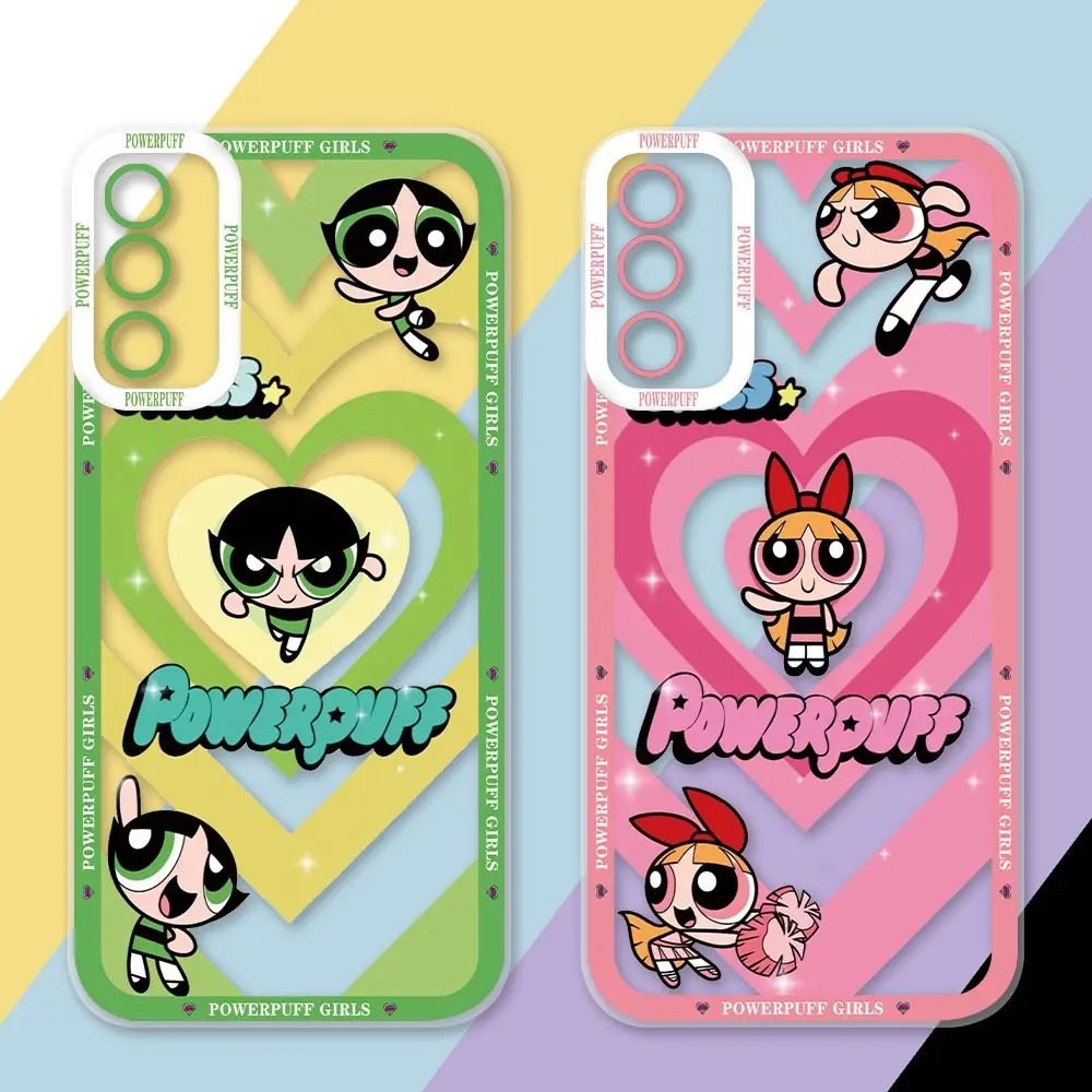 P-Powerpuff Girls Anime Clear Phone Case For Redmi NOTE 11 11S 10 10S 10X 9 9T 9S 8 K40 9A 9C Pro Max 4G 5G Soft Silicone Cover