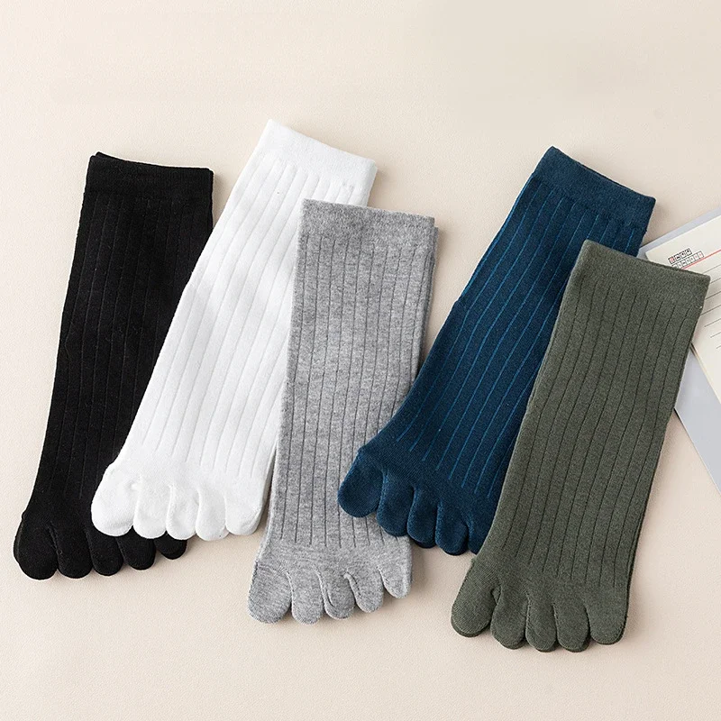 5 Pairs Men Five Finger Socks Spring Summer Thin Toe Socks with Separate Fingers High Quality Cotton Sports Socks