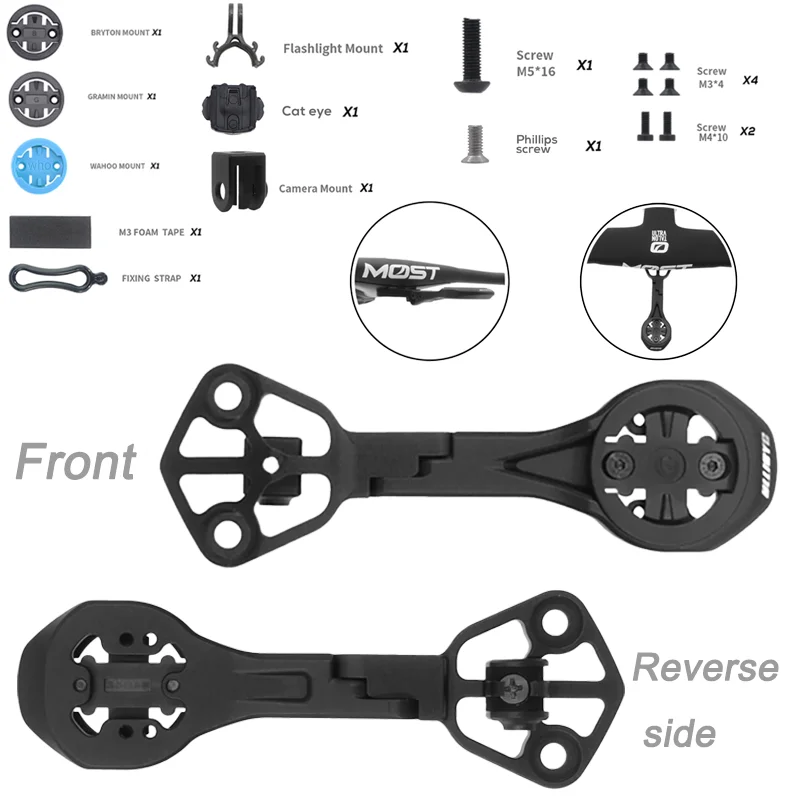 

ULLICYC Aluminum Alloy Computer Mount for Pinarello F12 Dogma F MOST Ultra Talon Integrated Handlebar Weight 35.9g Bicycle Part