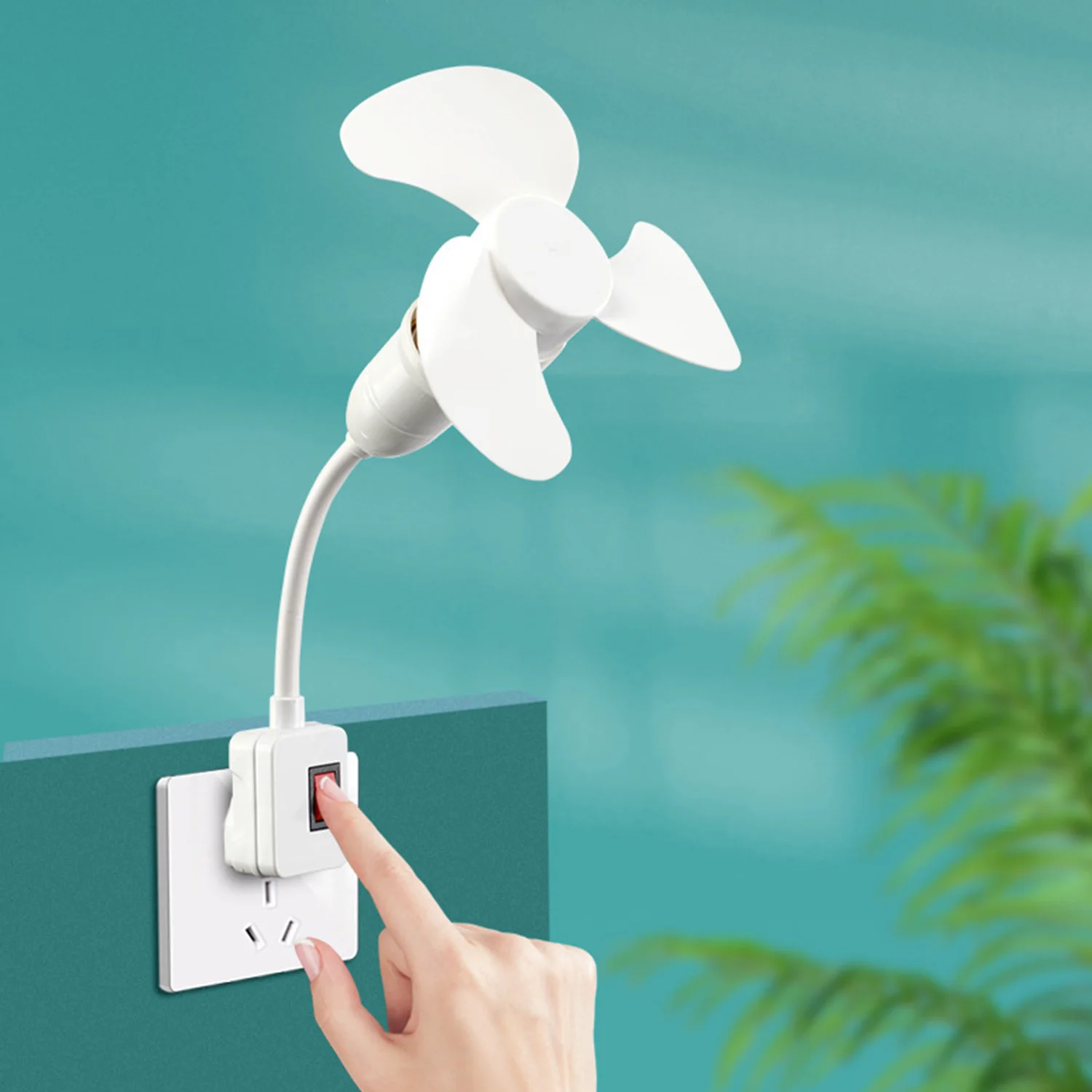

Small Cooling Fan With E27 Screw Desktop Electric Fan 360°Bendable Neck Home Fan For Kitchen Bedroom Dormitory Study Table Fans
