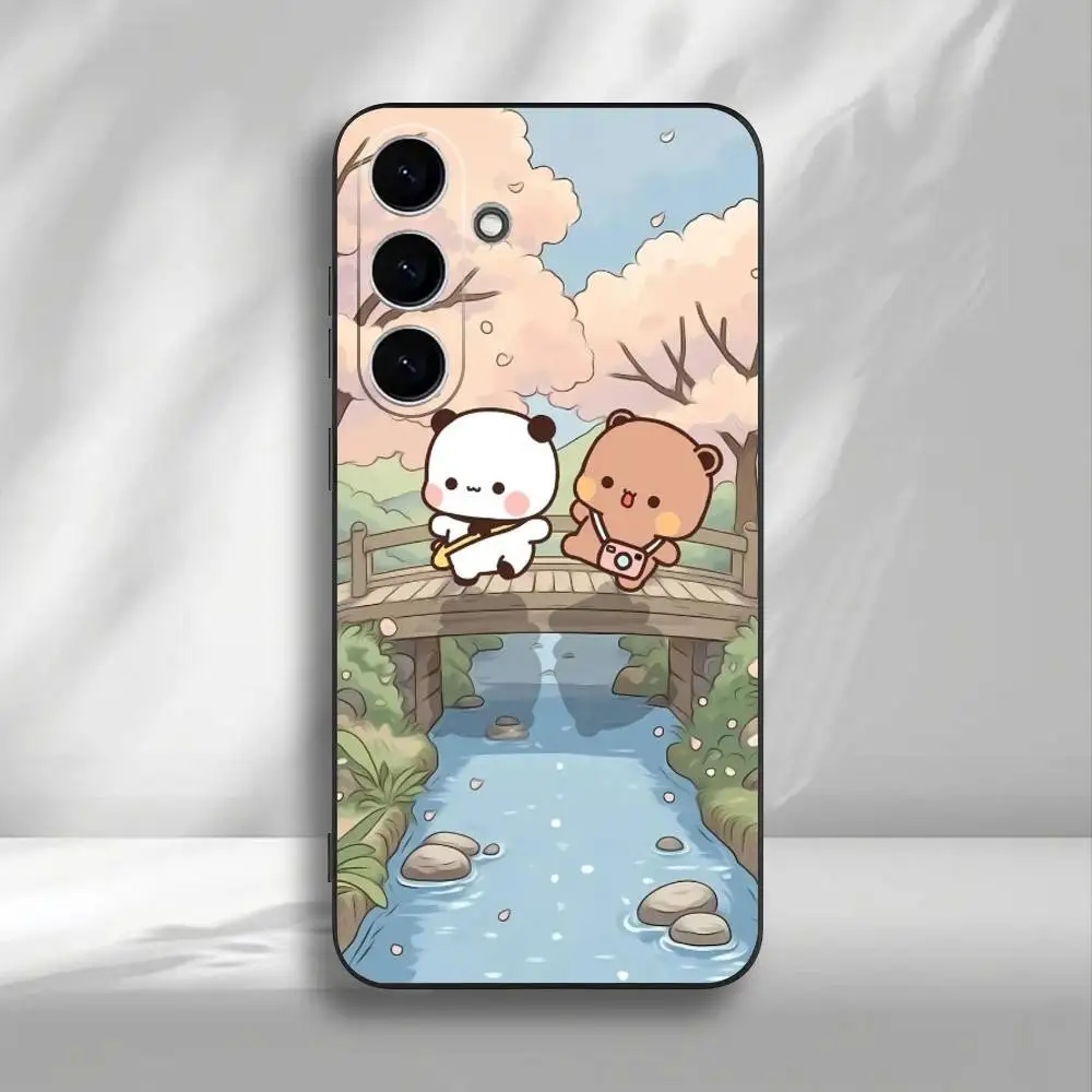 C-Cute BuBu DuDu 電話ケース Samsung Galaxy A73、A72、A71、A70、A53、A52、A51、その他用 ソフトブラックカバー