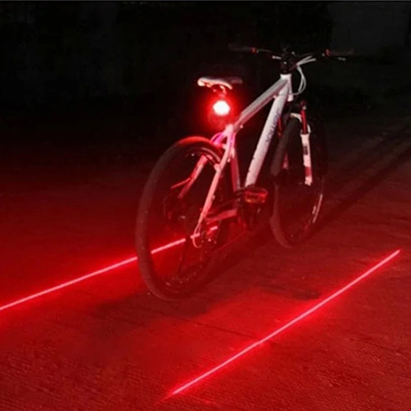 Bicycle Taillight 5 LED 2 Laser Rear Light Bicycle High Visibility Bike Lamp Lantern Safety Warning Bike Lighting Велоаксессуары