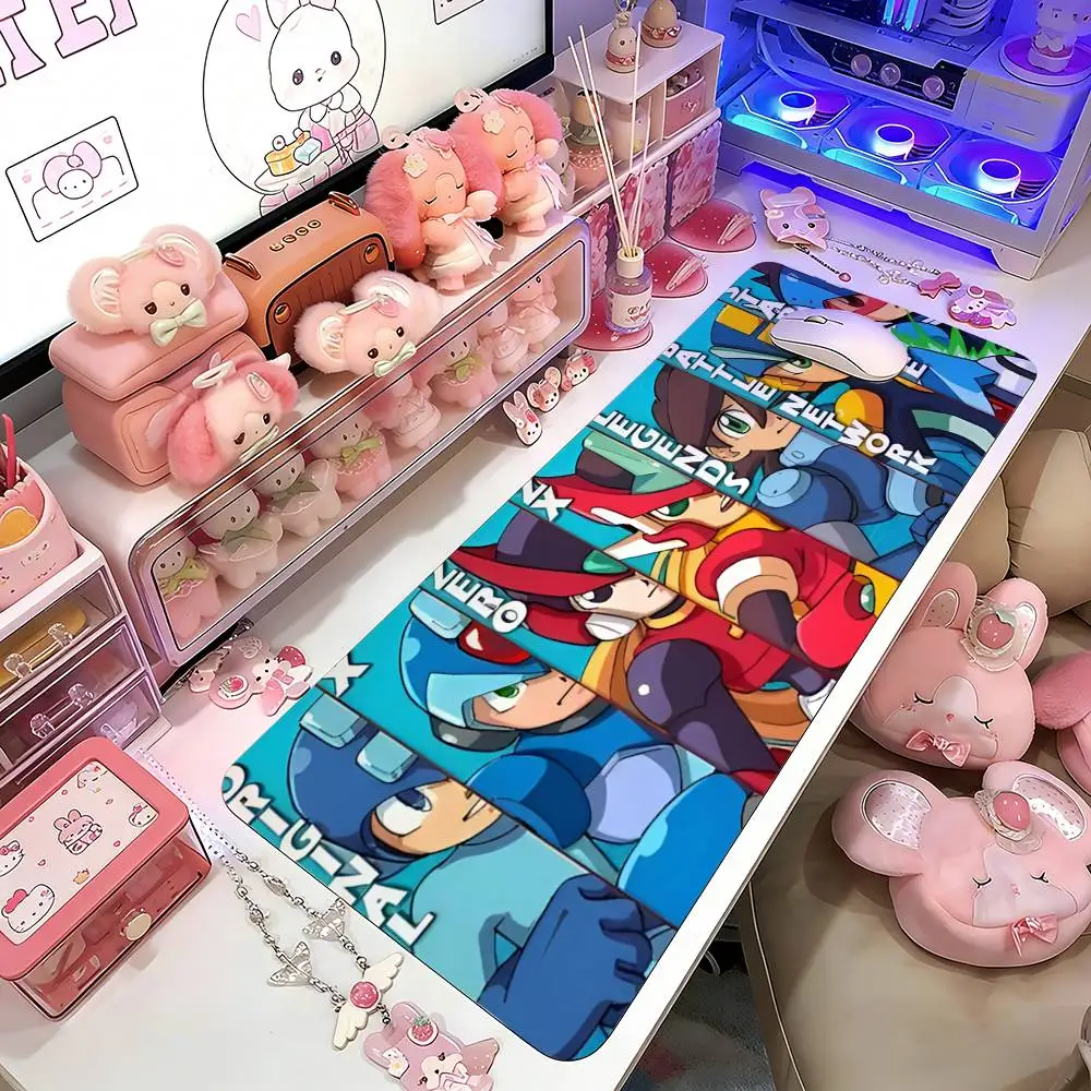 

M-Megaman Anime Mouse Pad Gaming Deskmat Sakura Mousepad Anime Office Carpet Gamer Keyboard Computer Desks