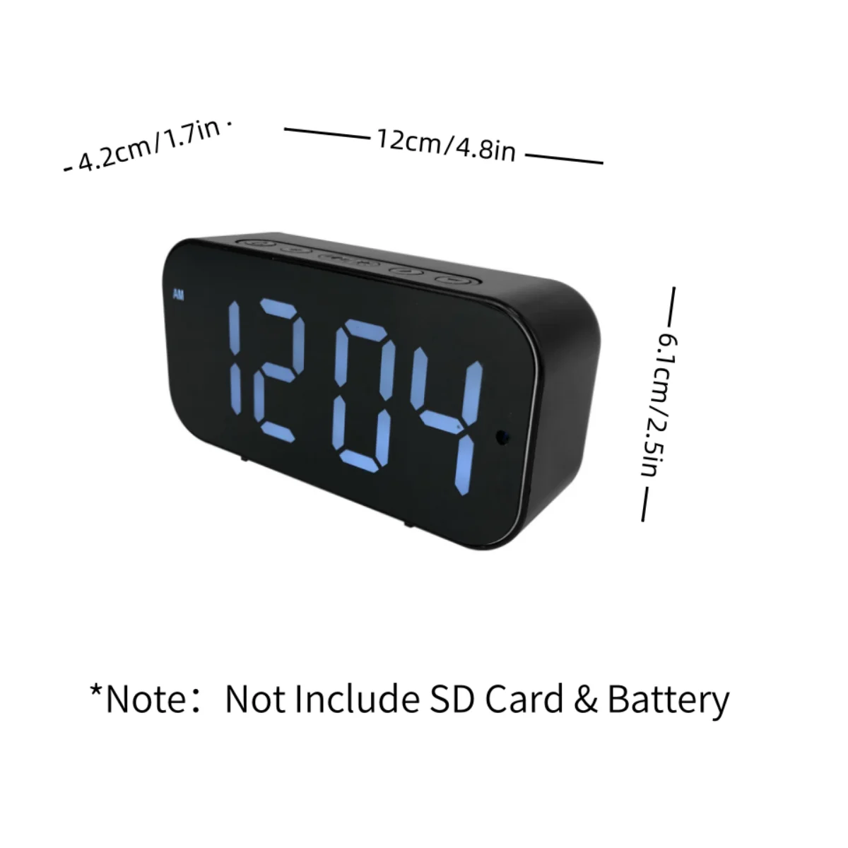1080P HD WIFI Alarm Clock Camera with Remote Viewing, Motion Detection, Recording, Nanny Cam with 16GB SD Card for Home security