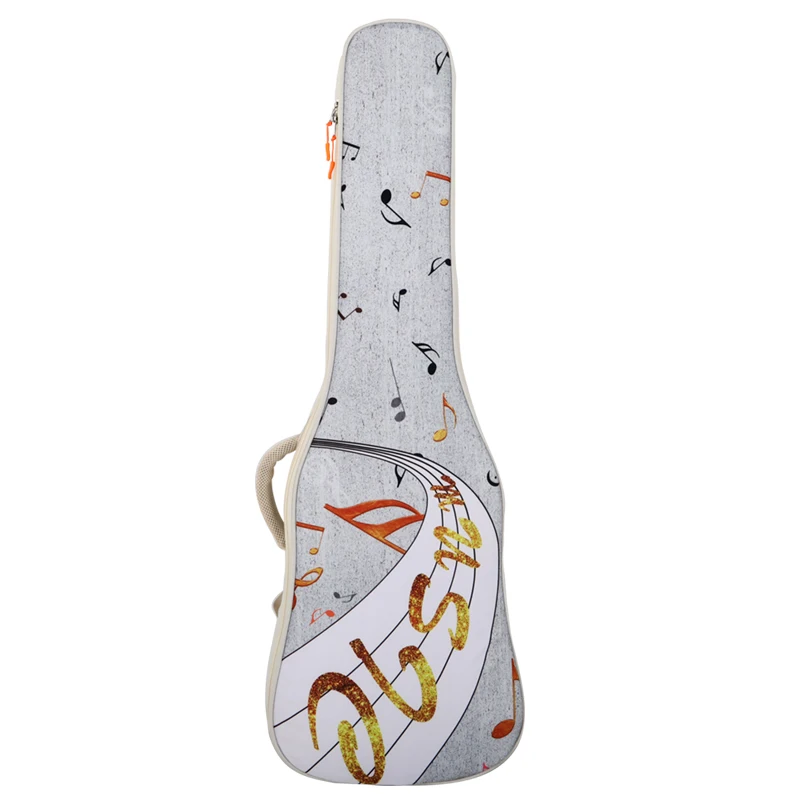 Oxford Fabric Electric Guitar Case Musical Note Gig Bag Double Straps Pad 13mm Cotton Thickening Waterproof Backpack