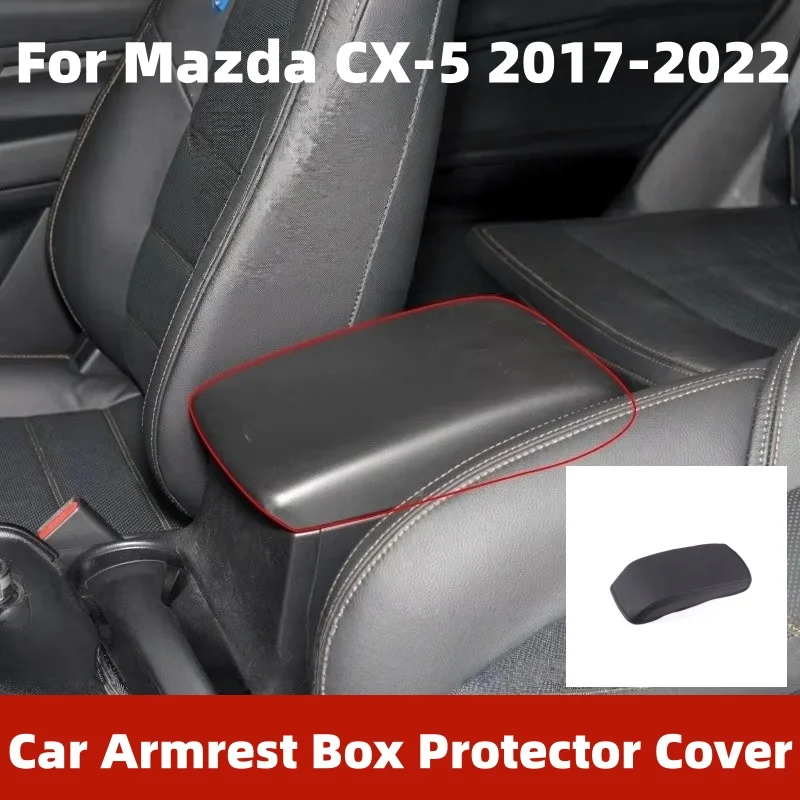 

For Mazda CX-5 2017-2022 Microfiber Leather Car Armrest Box Protector Cover Central Control Lid Interior Accessories