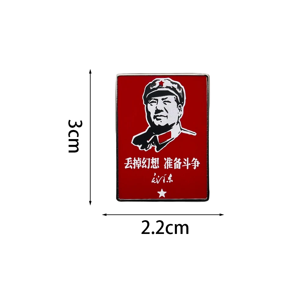Great Leader Mao Zedong Chairman Quotations Enamel Pin China Cultural Revolution Jewelry