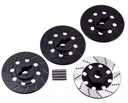 4PCS Metal Brake Disc Wheel Rim Box Hex Adapter 12Mm For Tamiya TT01 TT02 HPI HSP 1/10 Sakura D4  On-Road Racing RC Car Parts